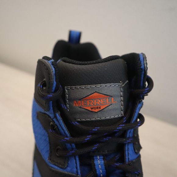 Merrell Work Men 10M Women 11.5 Black/Blue Day One Safety Speed Mid CF Boots $12 - Picture 8 of 8